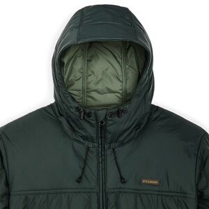 Filson Ultra Light Hooded Prima loft Jacket.